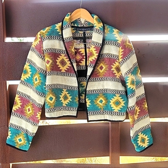 VTG | Southwestern Azteca Tapestry Jacket - Picture 1 of 13